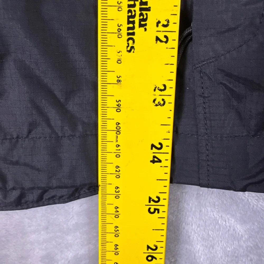 The North Face HyVent Rain Jacket Black Hooded Windbreaker Mens Small